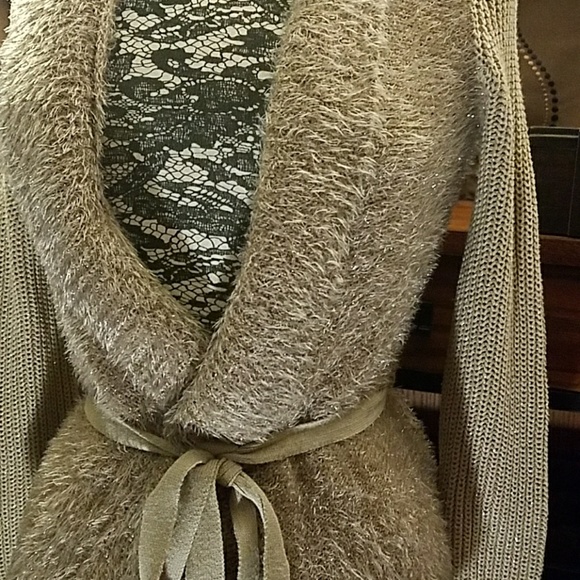 NWOT Vera Wang cozy glitter cardigan, size XS - Picture 2 of 6